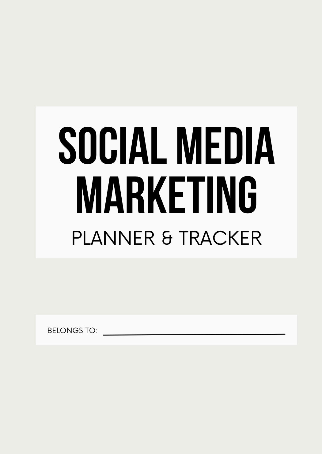 Social Media Marketing Digital/Printable